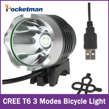 New Bicycle Light 2000Lm CREE XM-L T6 LED Bicycle Headlight Lamp Super Bright For Bike Cycling Bicycle Waterpoof Front Light