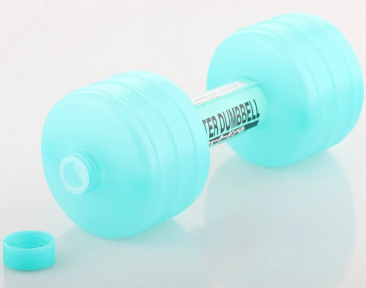 1 Pair 550ml Plastic Dumbbell Fitness Slimming Yoga Weight Lose Fitness Sports Water Bottle Plastic Sealed Women Child