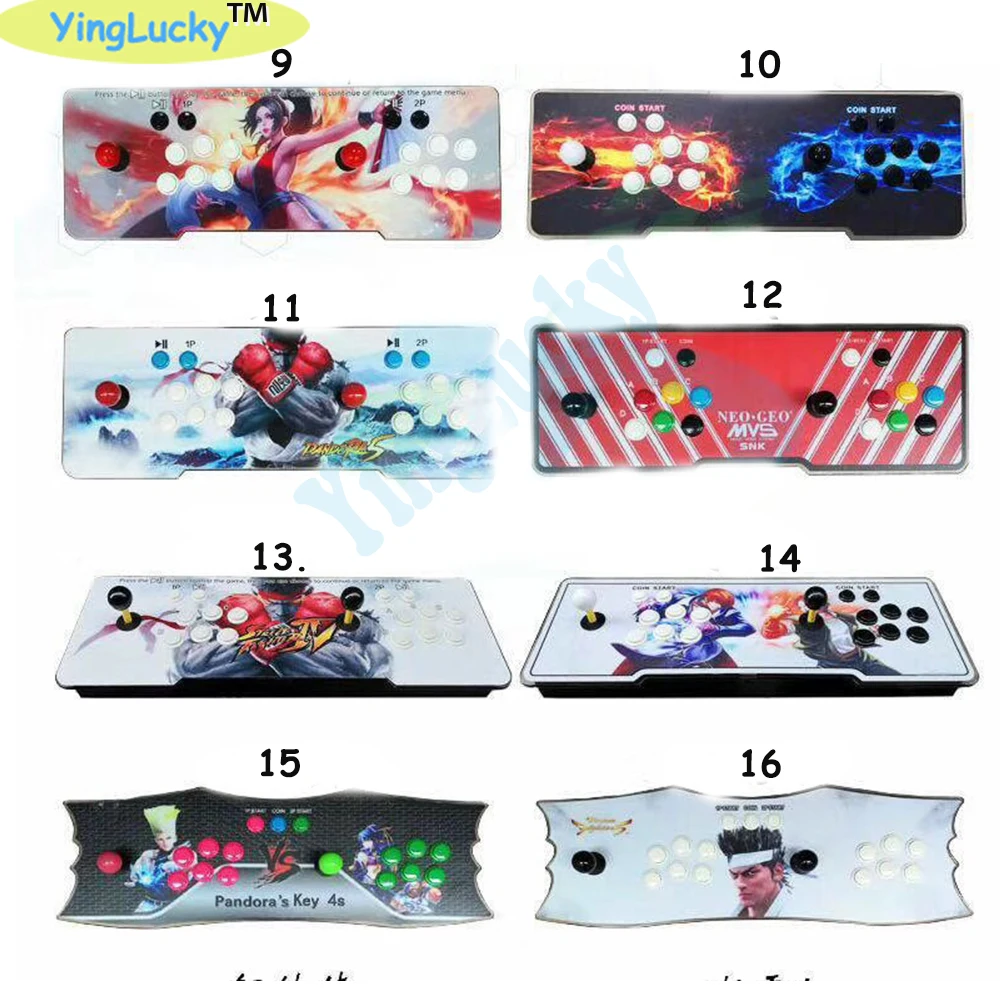  2019 New Box 9 1660 in 1 Arcade Game Acrylic console 2 Players joystick stick controller console HD