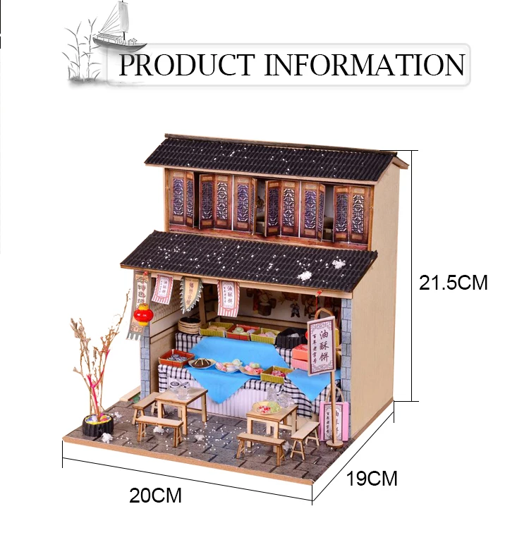 Sala de Móveis Casa de Bonecas em Miniatura Brinquedos para as Crianças Cutebee Casa Faça Você Mesmo Popular Chinesa Arquitetura 20 Bonecas Em Miniatura Casa de Bonecas Em