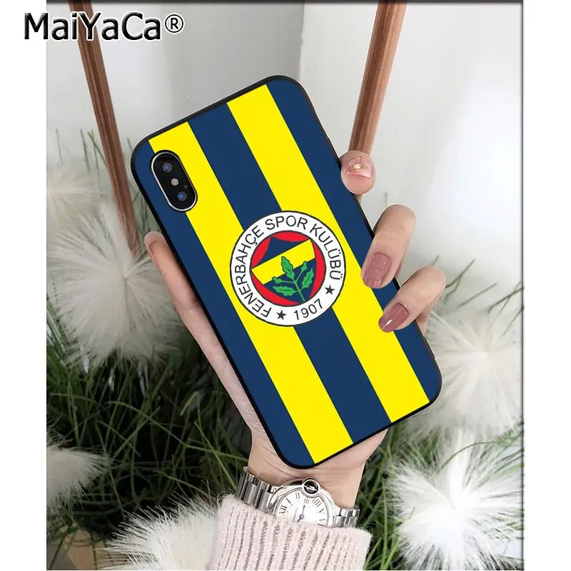 MaiYaCa Turkey Fenerbahce футбол Силиконовый ТПУ мягкий черный чехол для телефона для iPhone 5 5Sx 6 7 7plus 8 8Plus X XS MAX XR