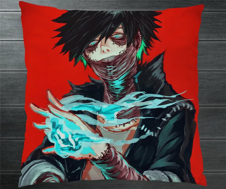 

Boku No My Hero Academia Dabi Izuku Midoriya Two Side Pillowcase 40x40cm Pillow Cushion Case Cover Cosplay Car/Bed/Sofa Decor