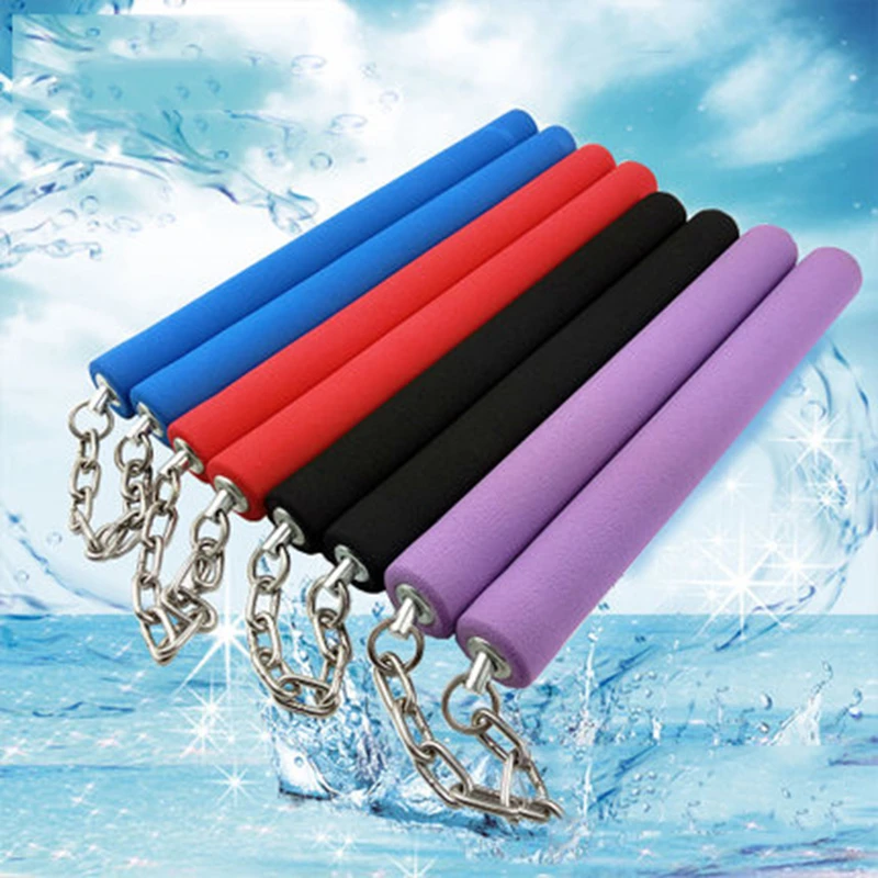 kungFu Martial Art taekwondo Foam Nunchakus self defense Safty Nunchakus Sponge Double Boning Stick with Stainless Steel Chain (5)