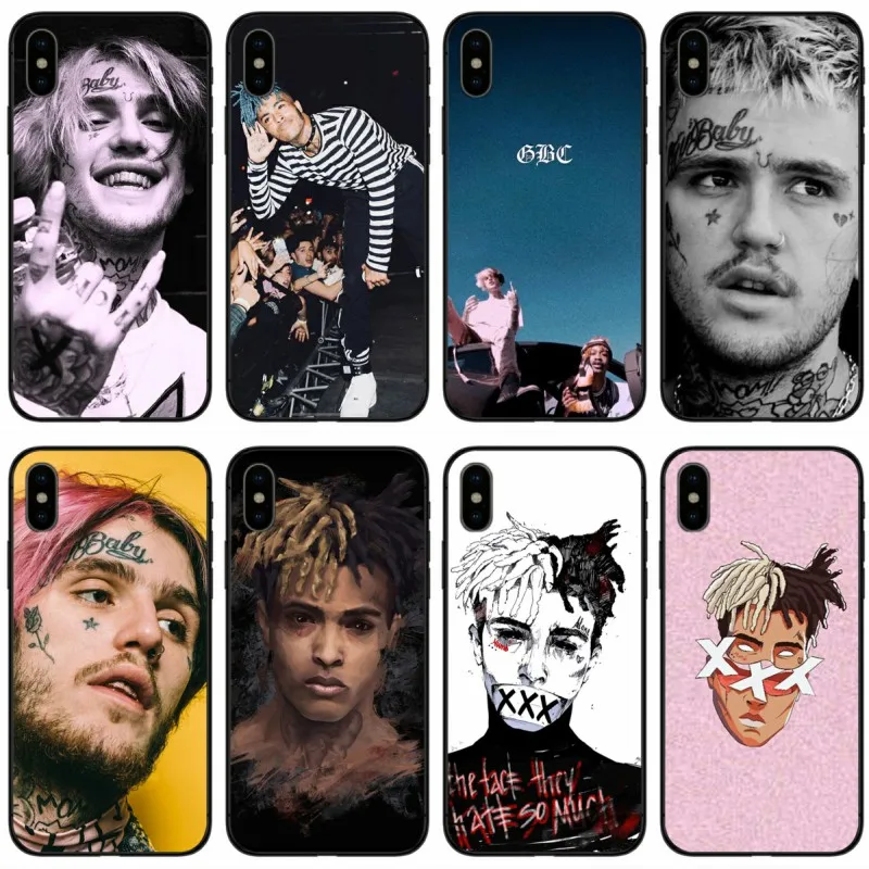 XxxTentacion Lil Peep Lil Bo Открытый Чехол Мягкий силиконовый черный телефон чехол для iPhone 6 6 plus 7 8 plus 5 5S 5C SE X XS XR XS Max