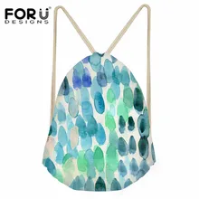 FORUDESIGNS/повседневная женская сумка на шнурке с 3D абстрактным рисунком, женский рюкзак на шнурке, модная обувь для девочек, сумка для хранения