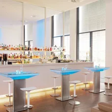 H100 светодиодный подсветкой мебель, обеденный стол для 4 человек, STUDIO светодиодный, светодиодный журнальный стол для бара, конференц-зал, гостиной или события