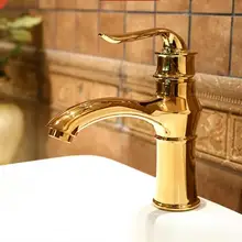 Бесплатная Доставка Латунь Холодная и Горячая Вода Смесителя Одной Ручкой На Бортике Ванной Бассейна Сосуд Раковина Кран