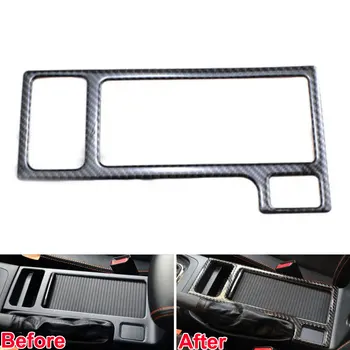 

For Subaru Forester XV 2013 2014 2015 LHD Carbon Fiber Car Water Cup Holder Frame Cover Trim Decoration Car Styling Decorative