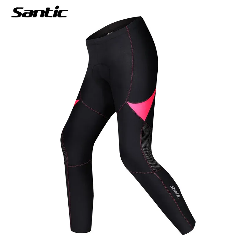 

Santic Winter Fleece Thermal Women Padded Cycling Pants Long Mtb Downhill Pants Warm Bicycle Tights Mountain Bike Trousers