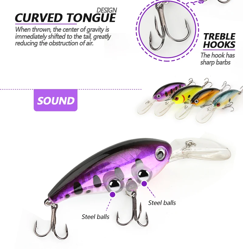 DONQL Minnow Crankbait Fishing Lure 14g 10cm Wobblers Artificial Bait Bass Fishing Lures Hard bait Pesca Fishing Tackle (6)