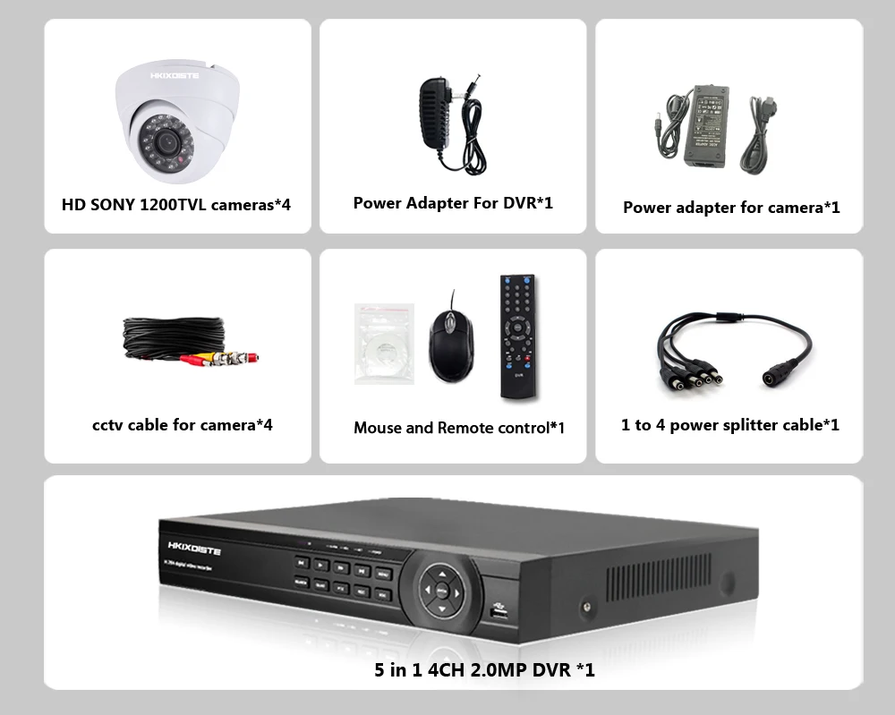 4CH 1080P HDMI DVR 1200TVL 720P HD купольная внутренняя камера безопасности Система 4 канала видеонаблюдения DVR Комплект ночного видения камера комплект