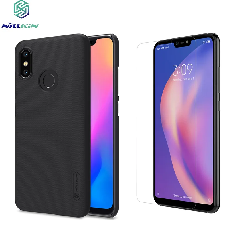 

Original Nillkin for Xiaomi 8 Case Frosted PC Matte Hard Back Phone Cover for Mi 8 with Film Screen Protect Gift