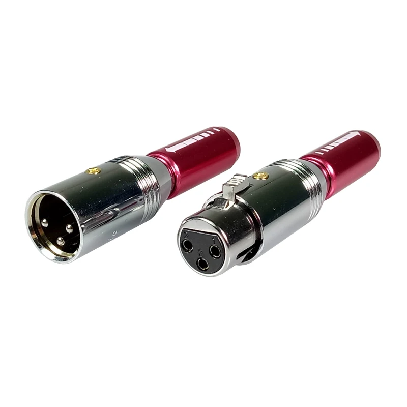 3 Pin XLR Connector High Quality XLR Male Plug+XLR Female Jack Socket Microphone Connector MIC Adapter Cable Termininal-1 (7)