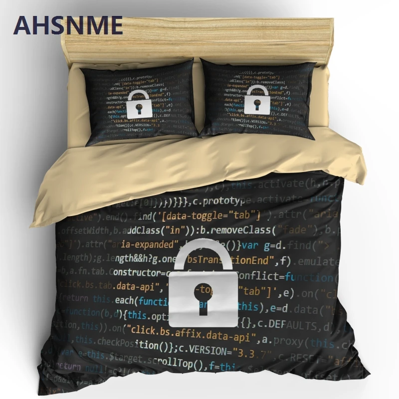 Ahsnme Cumputer Code Printed Bedding Set Program Duvet Cover Sets 2 3pcs Bedlinen Cutomized Bed Cover Bedding Sets Aliexpress