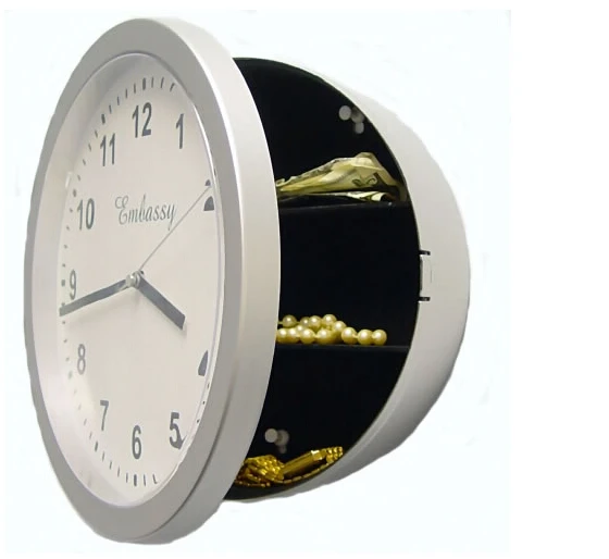 6 pieces / lot Hidden Safe Wall Clock Working Wall Clock Safein Wall