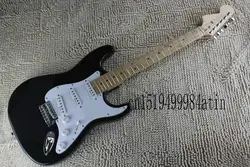 Бесплатная доставка 2014 Одежда высшего качества фабрики Гитары F Stratocaster пользовательские Средства ухода за кожей черный Средства ухода за