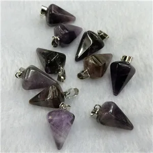 Hexagona 22x14mm 24 шт/лот натуральные аметисты камень шестиугольная исцеляющий рейки точка медитации Подвески для изготовления ювелирных изделий - Окраска металла: Hexagona 22x14mm