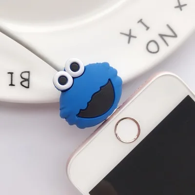 Sesame2 Универсальная розетка, прекрасный держатель для зарядного устройства, держатель для телефона с мультяшным рисунком, защитный кабель, защита шнура, чехол для iPhone 6S 7 8 plus X Xs MAX XR - Цвет: Sesame2