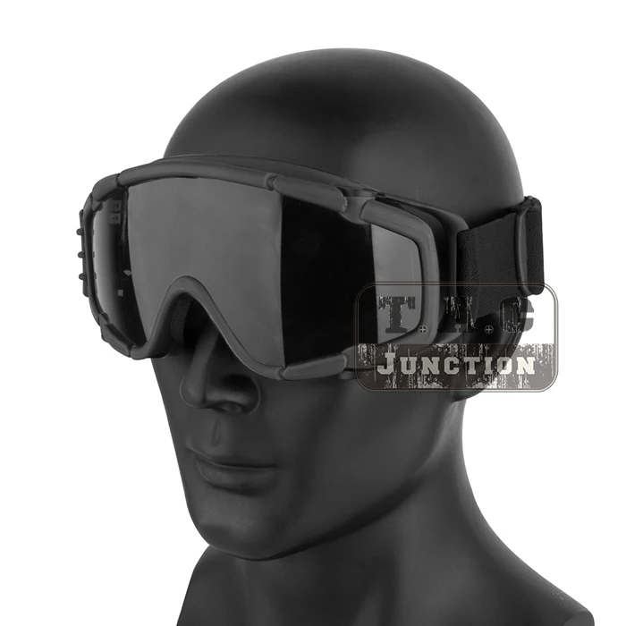 

Tactical Paintball Anti-Fog Ballistic Goggle Outdoor Eyewear 2pcs Lens Military Hunting Skate Cycling Safety Glasses w Turbo Fan