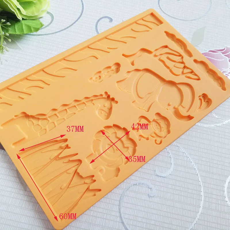 C030 DIY Форма для торта парусник самолет корабль слон Лев Жираф Обезьяна Морской формы жизни силиконовые помадки форма для торта декоративная инструменты - Цвет: C030