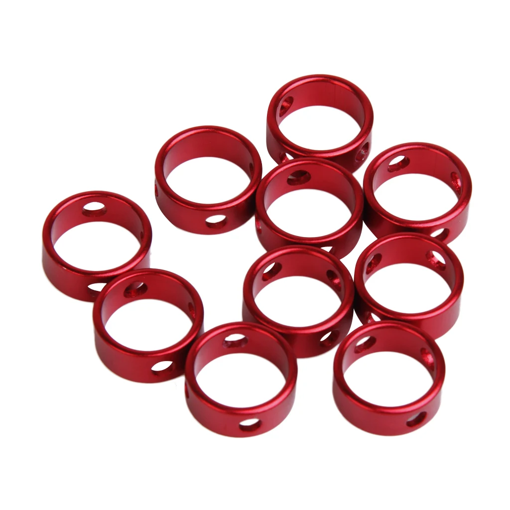 MagIDeal 10 Red Aluminum Alloy Tent Awning Cord Rope Fastener Guy Line Runners Tensioners Outdoor Tools