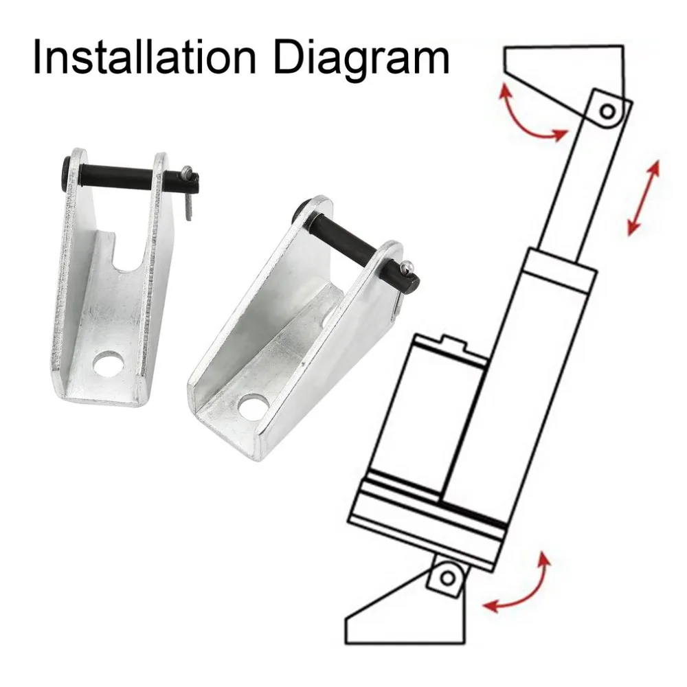 

2pcs Electric Push Rod Motor Heavy Duty Linear Actuator Bracket DC Reciprocating Motor Portable Mounting Bracket