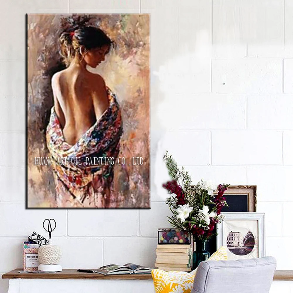 Habile Peintre Peint Femme Nue Peinture à Lhuile Sur Toile Sexy Nue