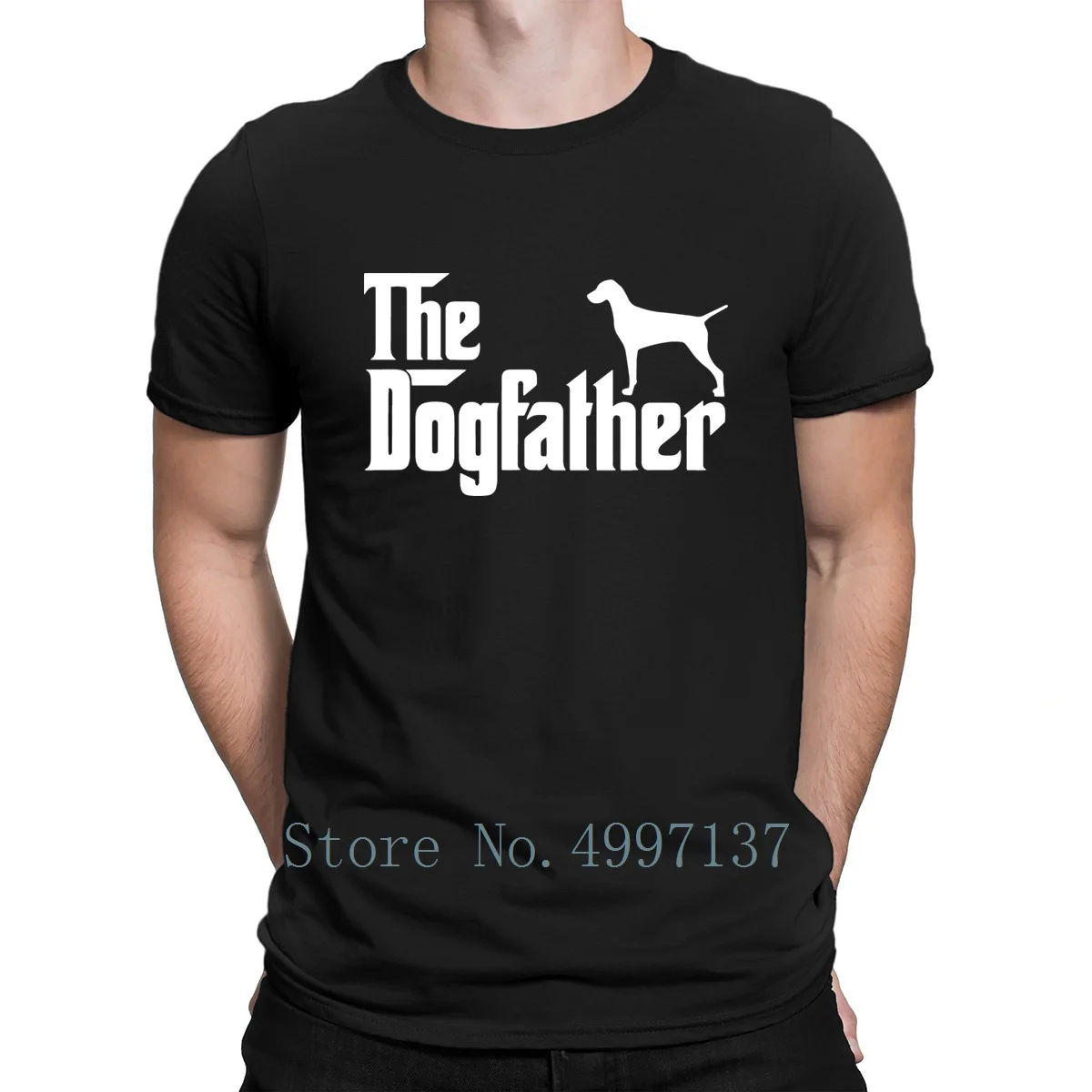 Vizsla The Dogfather T Shirt S-Xxxl Novelty Cute Summer Style Male Tee Comfortable Character | Мужская одежда