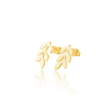 10 пар минималистичные простые серьги в виде листьев, серьги для девочек, винтажные перьевые серьги из нержавеющей стали, женские очаровательные ювелирные серьги-гвоздики