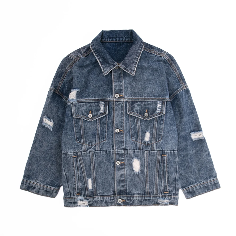 Automne Aecker Manteaux Porté Femelle Mode Femmes En Denim Printemps Lâche Dames Imprimé Bleu De Vestes ZrHXtqnZ