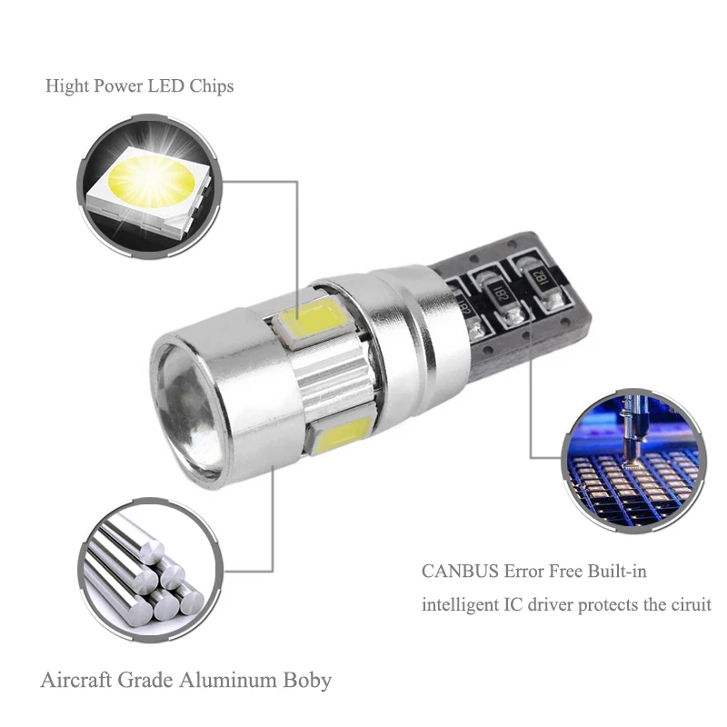 BOAOSI 2x T10 W5W LED Ŭ Ʈ Ŀ   Canbus Error Free For Opel Astra h j g Corsa Zafira Insignia Vectra b c d