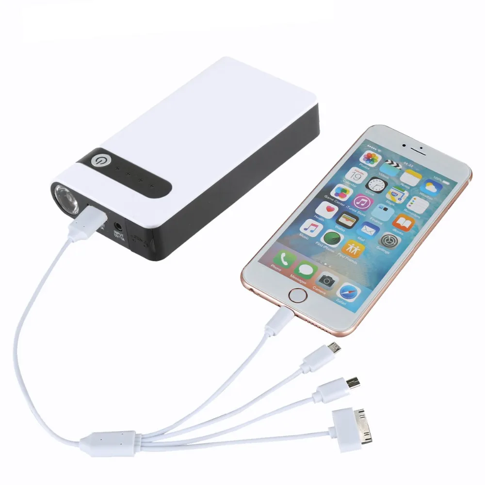 Koop 2019 High power Nood Uitgangspunt Apparaat Mini auto jump starter power bank oplader voor auto batterij 12 V Auto Draagbare wit
