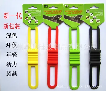 

Free shipping! 5Pcs/Lot Brand New Bike Bicycle Silicone tie strap Bandages Phone Torch Flashlight Holder Cycling bicycle parts