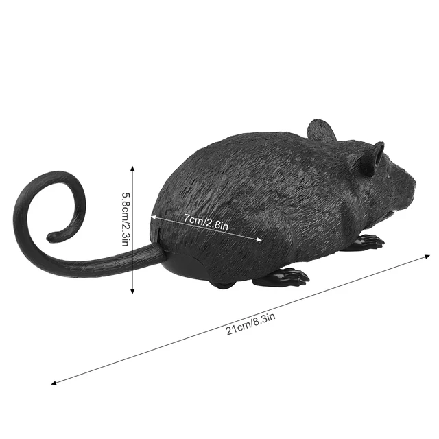UARTER 49ft Remote Distance Cat Toys Remote Control Simulation Plush Mouse RC Electronic Rat Mouse Mice Toy For Pet Cat