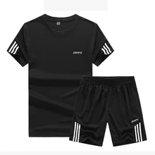 2019 Summer Sets Men T Shirts+Shorts 2 pieces set Cotton Comfortable Short Sleeve men Casual Striped Set letter print Tracksuits 2019 Summer Sets Men T Shirts+Shorts 2 pieces set Cotton Comfortable Short Sleeve men Casual Striped Set letter print Tracksuits