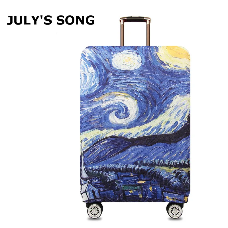 Starry night Design Luggage Protective Covers Travel Suitcase Cover Elastic Dust Cases For 18 to 32 Inches Travel Accessories Starry night Design Luggage Protective Covers Travel Suitcase Cover Elastic Dust Cases For 18 to 32 Inches Travel Accessories