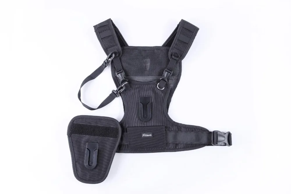 Carrier II Multi Dual 2 Camera Carrying Chest Harness System Vest Quick Strap with Side Holster for DSLR