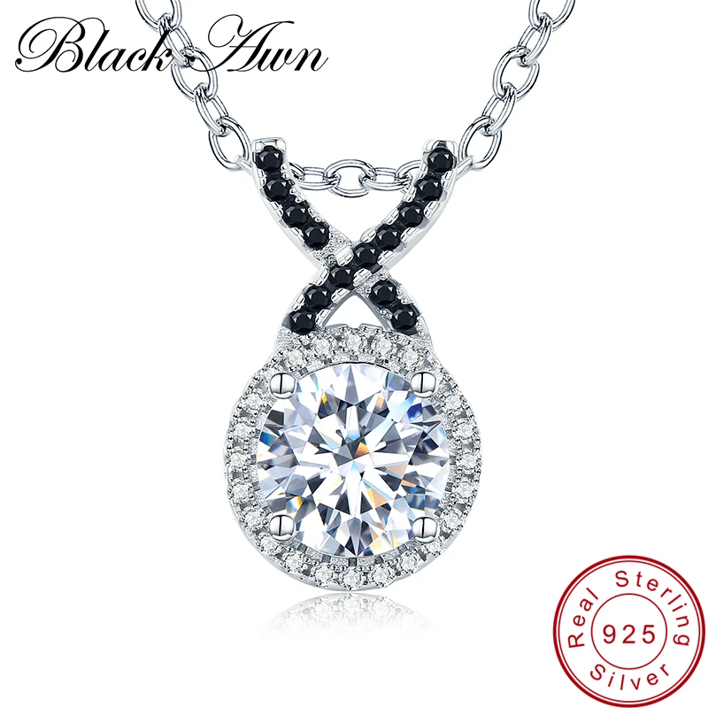 [BLACK AWN] подлинное ожерелье из стерлингового серебра 925 пробы для женщин женские