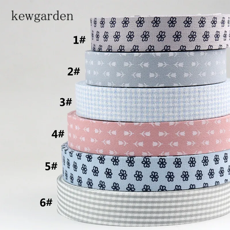 Kewgarden Цветочная клетчатая ткань для ношения одежды 1 5 &quot1&quot 10 мм тканевые ленты DIY