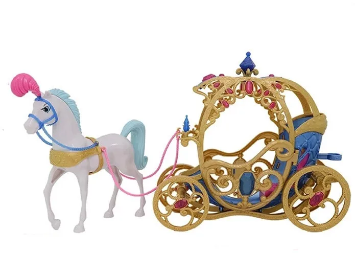

2016 new authentic princess doll, Cinderella's pumpkin coach, princess carriage, CDC44, toys dolls for girls freeshipping