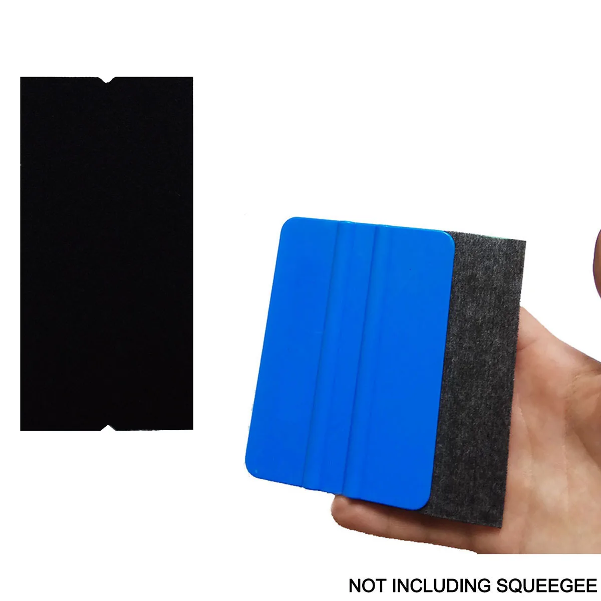 10 шт Черная ткань 10x4,8 см Ткань войлочной с самоклеющийся клей для 3М резиновый скребок автомобиля виниловой оберточной пленки скребок A08