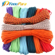 YoouPara 50 шт., 25 футов, 252 цветов, Паракорд, 550, 7 нитей, веревка, шнур, Тип III, открытый, для кемпинга, для выживания, парашют