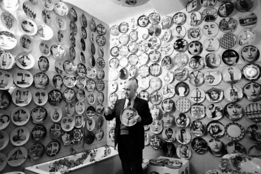 Fornasetti чайная чашка скандинавский винтажный костяной фарфор кофейные кружки с подносом набор практичный праздничный подарок уникальная кружка для молока украшение дома