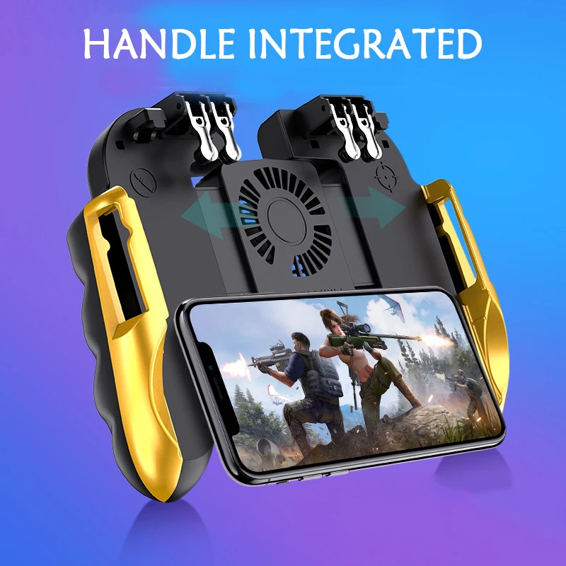 H9 шесть пальцев зарядки мобильный телефон контроллер радиатора рокер триггер игра шутер Pubg контроллер мобильный игровой контроллер