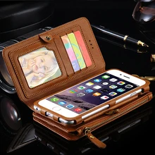 Luxury i5 5S Leather Wallet Case for Apple iPhone 7 7 Plus 6 6S Plus 5.5″ Phone Bag Cover for Apple iPhone7 6S Stand Card Slot