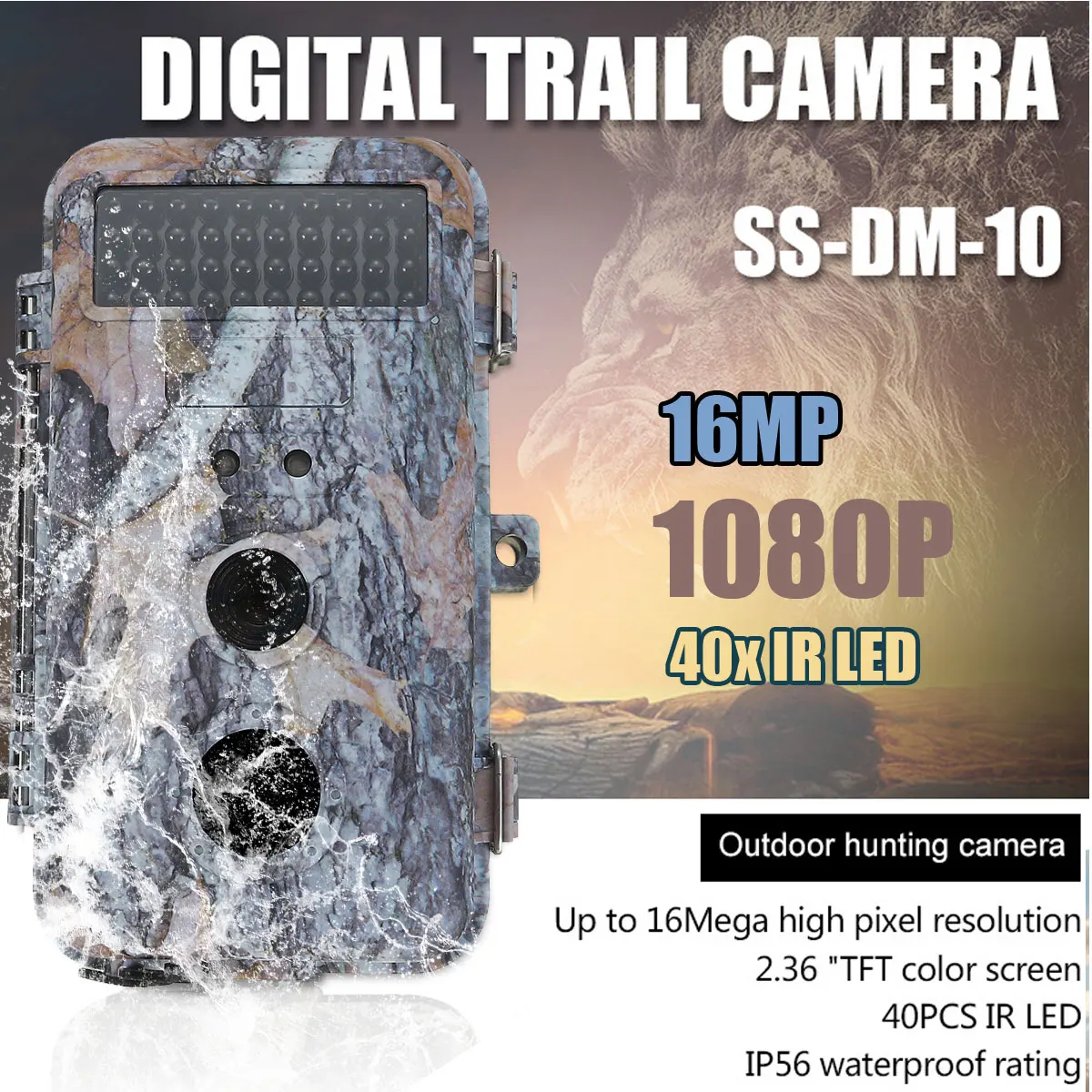 

HD 16MP 1080P Hunting Camera Waterproof Video Wild Night Vision Camera Trap Digital Trail Camera IR LEDs Camera Trail Device