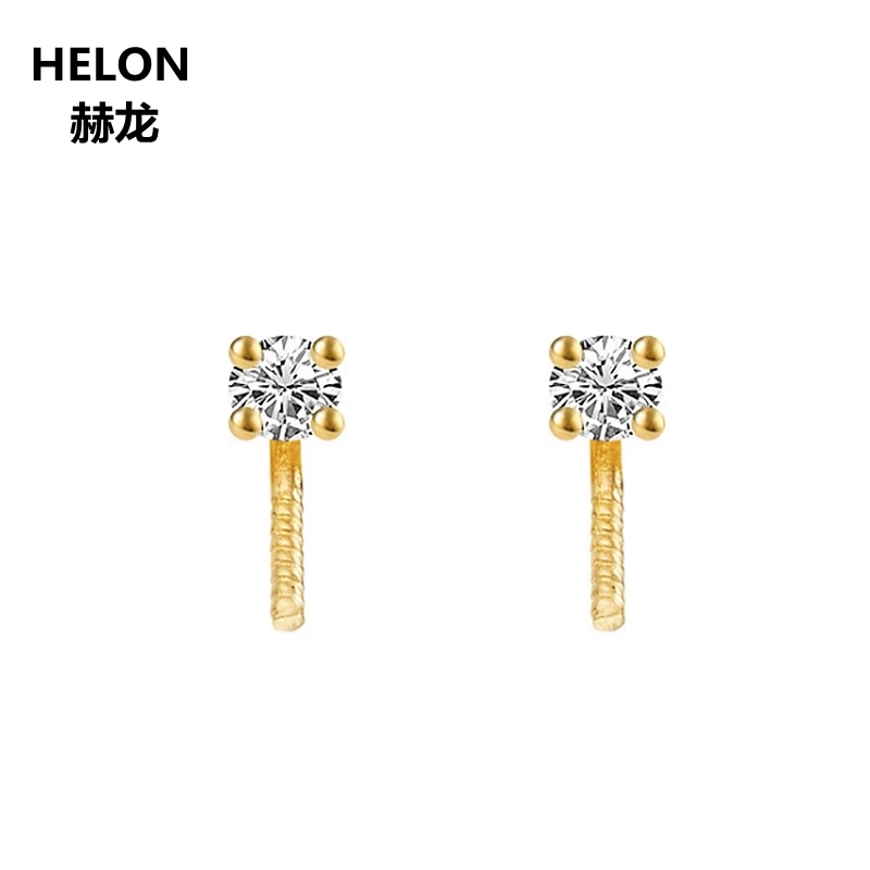 

Solid 14k Yellow Gold 8-13mm Pearl Semi Mount Stud Earrings Women 0.07ct SI/H Natural Diamonds Earrings Rose White Gold Optional