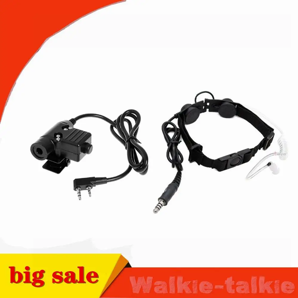 

Z Tactical Throat Mic Z003 Air Tube Headset with U94 Z114 PTT for Two Way Radio BaoFeng UV-5R UV-5X UV-82 TYT TH-UV8000D H777