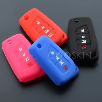 

car key cover Case For Toyota Vibrating Sienna VAN HILUX VIGO Yaris Scion 4 Button Remote Protect Shell 100pcs/lot