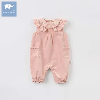 

DB8515 dave bella baby autumn girls sleeveless fashion soft rompers children boutique onesies